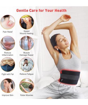 Skubis Red Light Belt - 120-Light Infrared Heating Therapy Pillow for Pain Relief | Portable & Adjustable for Legs Back Waist & Belly - Buy Online on GoSupps.com