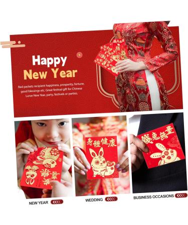 MAGICLULU 240 Pcs Year of The Rabbit Red Envelope Chinese New Year Hongbao New Year Money Bag Money Envelopes for Cash Budgeting 2023 Red Packet Child Cartoon Spring Festival Supplies Paper Colorfulx4pcs 11.5x8.1cmx4pcs - Buy Online on GoSupps.com