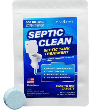 SEPTIC CLEAN Tablets | 12-Month Septic Tank Cleaner Supply | Powerful Bacteria for a Healthy Septic System - Buy Online on GoSupps.com