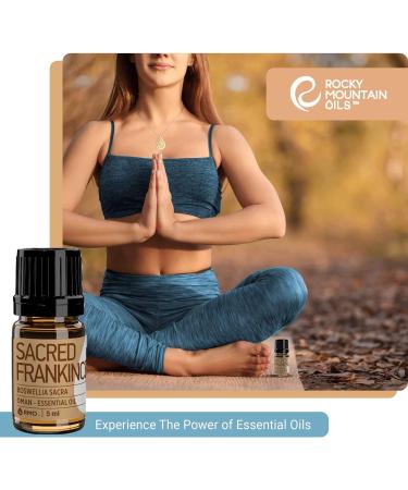 Rocky Mountain Oils Sacred Frankincense Essential Oil - Premium Aromatherapy for Diffusers Massage Therapy & Skin Care - 5ml - Buy Online on GoSupps.com