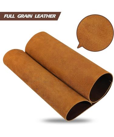 RingSun 12x24 Genuine Full Grain Leather Sheets for Crafts - 2mm Thick Cowhide Pieces in Dark Brown - Buy Online on GoSupps.com