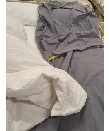Double Top Cover Cotton Sleeping Bag Liner for Travel & Camping | Bottom Zipper, Wide Head Cover | Fine Seam Stitching | Adult Sleep Sack - Buy Online on GoSupps.com