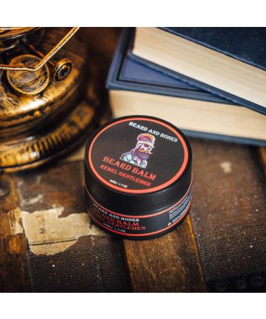 Beard and Bones 50ml Beard Balm for Men | Shea Butter, Jojoba Oil, Almond Oil | Choice of 6 Scents (Rebel Gentlemen) - Buy Online on GoSupps.com