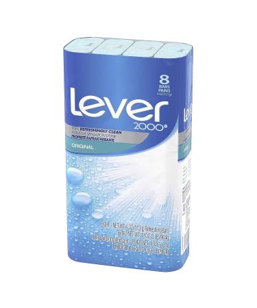 Lever 2000 Bar Soap 4 oz 8 Bars - Refreshing Body & Facial Cleanser, Original Formula - Washes Away Bacteria Effectively - Buy Online on GoSupps.com