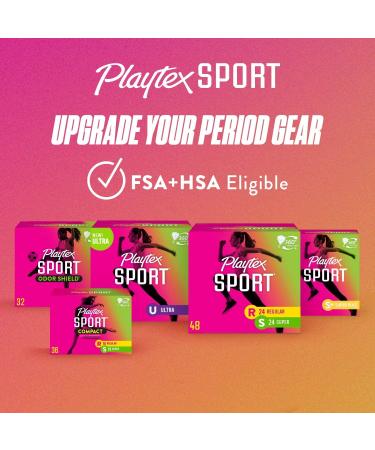 Playtex Sport Compact Tampons Multipack - 36 Count (Regular and Super Absorbency) - Buy Online on GoSupps.com