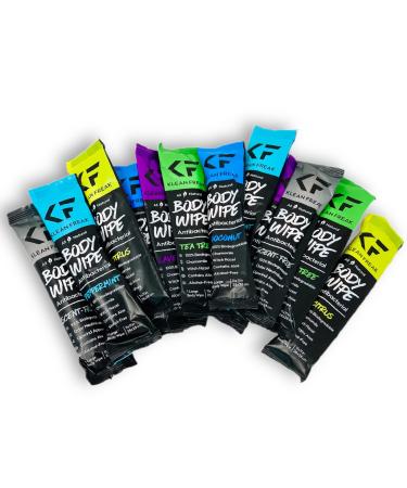 KLEAN FREAK Body 12-Count Wipes - Original Disposable Wipes, Individually Wrapped for the Gym, Workout, Hiking, Travel, and Sport (Mixed) - Buy Online on GoSupps.com