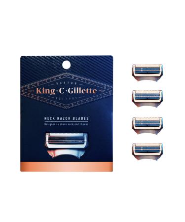 King C. Gillette Neck Razor Blades (4 Count)