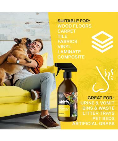 Whiffy Pet Odor Eliminator - Lemon Deodorizer for Dog or Cat Urine Smells on Carpet Furniture & Floors - 500ml - Buy Online on GoSupps.com