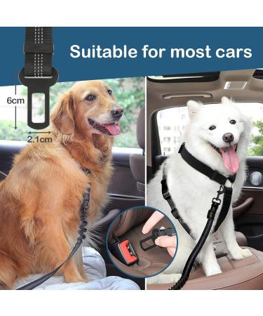 Flywave Strap-On Dog Car Belt | Adjustable Reflective Dog Safety Harness for All Breeds | Secure Buckles & Clips Universal Fit for All Auto Types - Buy Online on GoSupps.com