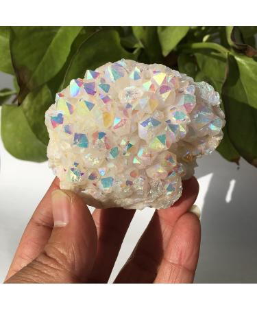 Crystal Rough Specimen Healed White electroplated Quartz Crystal Cluster Specimen Stone Reiki Decoration As a Gift (Size : 160-180g) - Buy Online on GoSupps.com