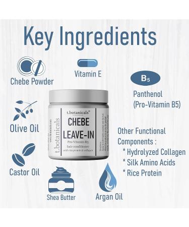 Chebe Leave In Conditioner for Hair Growth with Provitamin B5 - 8 oz Unscented | Chebe Butter, Powder, Oil, Silk Amino Acids, Collagen for Thickening & Strengthening - Buy Online on GoSupps.com