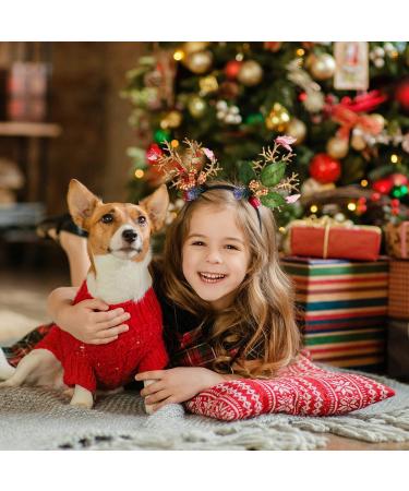 Lurrose Christmas Reindeer Antlers Headbands Branch Antler Headband Xmas Party Hair Accessories for Photo Prop - Buy Online on GoSupps.com