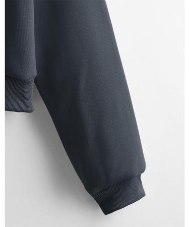 Soluo Womens Zip Up Cropped Hoodie Jackets Sweatshirts Drawstring Crop Hooded Jacket Top Fashion Casual Fleece Coat Outwear Dark Grey Small - Buy Online on GoSupps.com