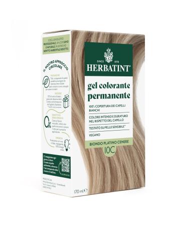 Herbatint Herbatint Permanent Hair Color Gel 10C Ash Platinum Blonde - 170 ml | Ammonia-Free 100% Gray Coverage | For Sensitive Skin with 8 Natural Organic Extracts