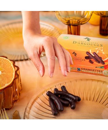 CHEVALIERS D'ARGOUGES French Master Chocolatiers - Orangettes coated dark chocolate 72% Organic/Fair Trade - Ballotin taste - Buy Online on GoSupps.com