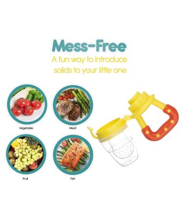 Baby Fruit Feeder Pacifier (2 Pack) for Toddler | BPA Free Silicone Teether | Soothing Gum Relief | Infant Teething Toy with Various Nipple Sizes - Buy Online on GoSupps.com
