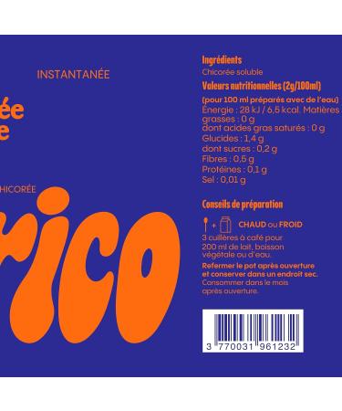 CHERICO - Instant Chicory - Pack of 6 x 100g - Natural Caffeine-Free Chicory - High in Fiber - Plant-Based Chicory - Buy Online on GoSupps.com