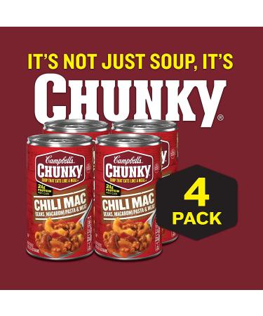 Campbell's Chunky Soup Chili Mac 18.8oz Can (4 Pack) - Buy Online on GoSupps.com
