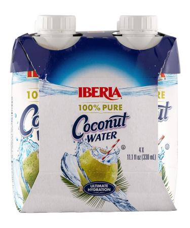 Iberia 100% Natural Coconut Water 11.1 Oz (Pack Of 4) - Buy Online on GoSupps.com