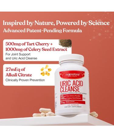 Moonstone Uric Acid Cleanse | Kidney Detox and Joint Support | Tart Cherry Powder, Celery Seed Extract & Alkali Citrate Complex | Urinary Alkalinization | Vegan & Gluten Free Supplements - Buy Online on GoSupps.com