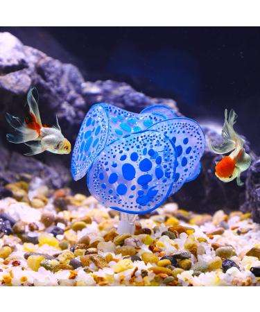 VOCOSTE Silicone Glowing Blue Aquarium Coral with Sucker - Stunning Simulation for Fish Tank Decor - Buy Online on GoSupps.com