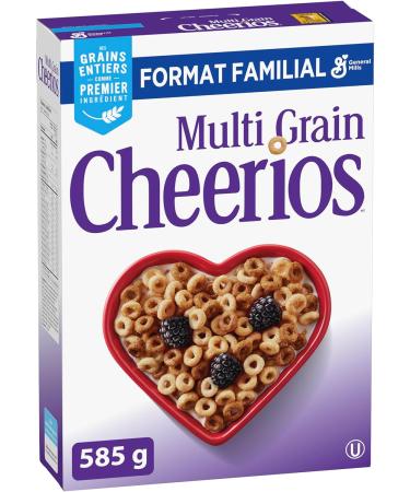 CHEERIOS - FAMILY SIZE PACK - Multi Grain Cereal Box Whole Grain is the First Ingredient No Artificial Colours No Artificial Flavours 585 Grams Package of Cereal - Buy Online on GoSupps.com