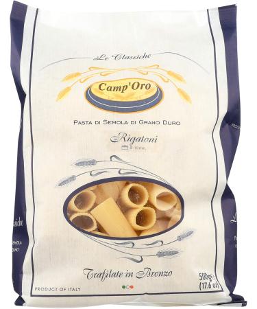 Camp'Oro Le Classiche Italian Bronze Die Cut Pasta, Rigatoni, 17.6 Ounce (Pack of 10) 1.1 Pound (Pack of 10) Italian Rigatoni