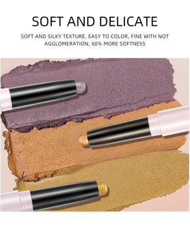 Shimmer Eyeshadow Stick | & Matte Eye Shadow Pencils Cosmetics Eye Brightener Waterproof Shimmer Eyeshadow Stick Makeup Set Hersil Group 1 - Buy Online on GoSupps.com