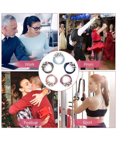 Jubaopen 10-Piece Pearl Hair Tie Set | Colorful Elastic Hair Bands for Women & Girls | Ponytail Holders & Hair Accessories | 5 Vibrant Colors - Buy Online on GoSupps.com