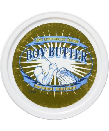 Boy Butter 10th Anniversary Personal Lubricants Perfect Personal Lube for Men and Women Natural Coconut Oil & Silicone Based Non-Sticky Washable and Clear Non-Staining Lube Made in the USA 16oz Gold Label 473 ml (Pack of 1) - Buy Online on GoSupps.com