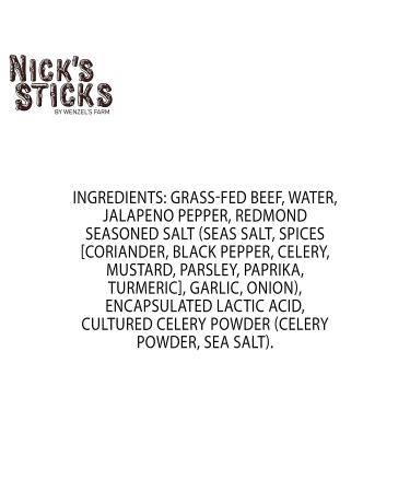 Nick's Sticks 100% Grass-Fed Spicy Beef Snack Sticks - Gluten Free, Paleo, Keto - 25 Packs of 2 Sticks - Buy Online on GoSupps.com