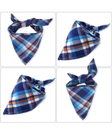 WOVTE 8 Pack Triangle Dog Bandana Reversible Plaid Painting Bibs Scarf Washable and Adjustable Kerchief Set for Dogs Cats Pets - Buy Online on GoSupps.com