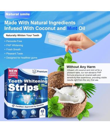 Advanced Tooth Whitening Strips - 42 Bleaching Stripes for 21 Sessions | Non-Sensitive Mint Formula | Vinmal Azurblau for Home Use - Buy Online on GoSupps.com