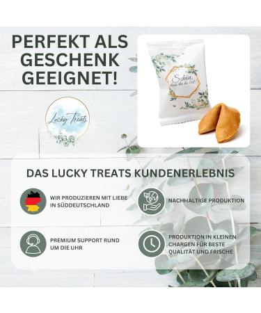Lucky Treat | 50 Delicious Cookies | Frisch & Regional | Guardian Wedding Baptism & Communion Decoration | Loving Messages in German & English - Buy Online on GoSupps.com