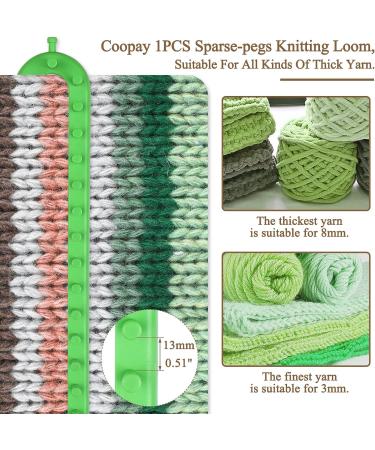 Coopay 47cm Green Knitting Loom Kit for Beginners - Rectangle Looms for Blanket, Scarf, and Shawl Crochet - Includes Hook, Needles, and Sparse Pegs - Buy Online on GoSupps.com