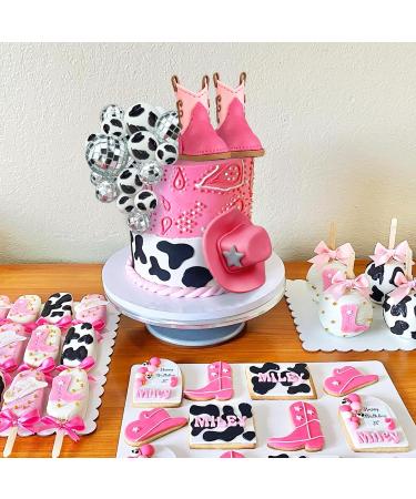 25PCS Cowgirl Cake Decorations Cowgirl Hat and Boot Cake Toppers Disco Ball Cake Topper Western Cowgirl Birthday Baby Shower Party Favors Supplies Disco Cowgirl - Buy Online on GoSupps.com
