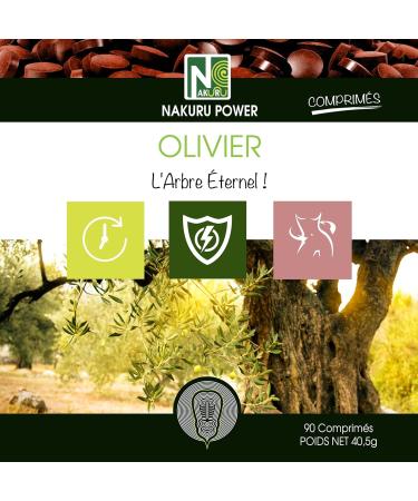 NAKURU | Olivier | Gamme Power | Fabriqu en France | "L'Arbre ternel !" | (90 Comprim s de 450mg / Poids Net: 40 5g) 40.5 g (Lot de 1) - Buy Online on GoSupps.com