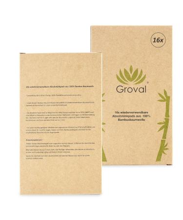 16x Reusable Makeup Remover Pads | 100% Bamboo Cotton | Washable Vegan & Eco-Friendly | Includes Laundry Net - Buy Online on GoSupps.com