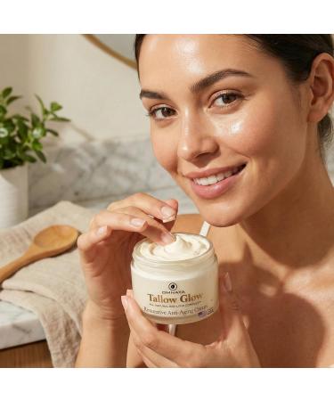 Organic Premium Grass Fed Beef Tallow for Skin Cream - With Bakuchiol & Gotu Kola for Anti-Aging Face & Body Cream with Jojoba Honey Greek Olive Oil 4oz - Buy Online on GoSupps.com