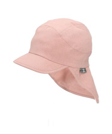 Sterntaler girls peaked cap with neck protection Glace sun hat 49 pale pink