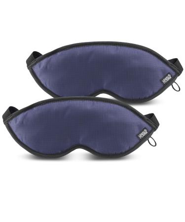 Lewis N. Clark Hotel Airport Insomnia + Headache Relief with Adjustable Straps 2 Pack Blue 2 pack Blue