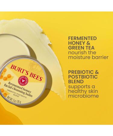 Burt's Bees Fermented Honey Facial Cleansing Balm | Natural Skin Care with Prebiotic & Postbiotic | 3 oz - Buy Online on GoSupps.com