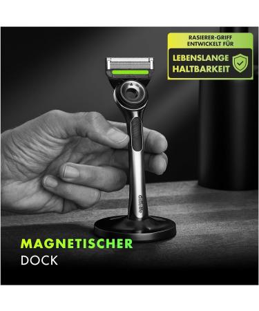 Gillette Labs Men's Wet Razor Set | Premium Razor with Cleaning Element + 5 Replacement Blades | Perfect Gift for Men - Buy Online on GoSupps.com