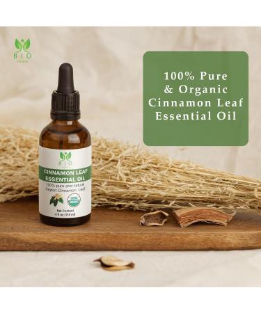 Bio Sense Cinnamon Leaf Essential Oil | 118 ml | 100% Pure & Organic Cinnamon Leaf Essential Oil | Use for Diffuser and Household| 4 fl oz. - Buy Online on GoSupps.com