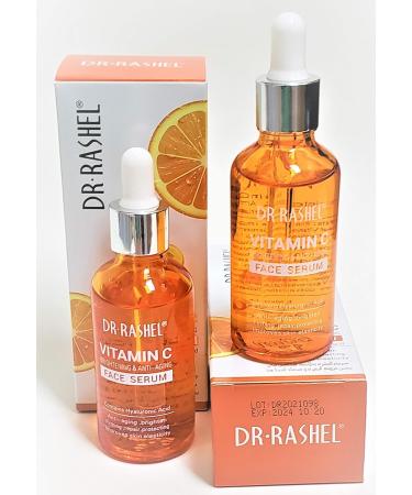 Dr Rashel Vitamin C Face Serum with Hyaluronic Acid - Anti Aging Formula (Pack of 2) + Collagen Eye Mask - Buy Online on GoSupps.com