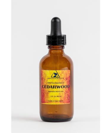 Cedarwood Essential Oil Aromatherapy Therapeutic Grade 100% Pure Natural 2 oz 59 ml with Glass Dropper