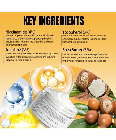 DEBAIY Moisturizer Cream Face Cream with 4% Niacinamide 3% Tocopherol Ceramides Boosts Skin Barrier for All Skin Types (3.53oz/100g) - Buy Online on GoSupps.com