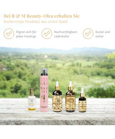 R&M Beauty-Oleo Organic Castor Oil - Cold Pressed Castor Oil - 100% Pure - for Eyelashes Eyebrows Hair Skin Beard & Nails - Natural Cosmetics - 100 ml - Buy Online on GoSupps.com