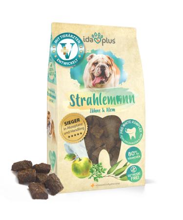 Ida Plus Strahlemann-tartar remover for dogs with sea algae flour & anti-mouth smell complex for dental care for dogs-grain-free & without sugar-simply like a chewing article-Made in Germany - Buy Online on GoSupps.com