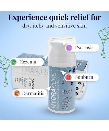 HydraNure Organic Eczema Cream for Babies & Adults - Soothes, Repairs & Protects Skin - 300ml - Buy Online on GoSupps.com